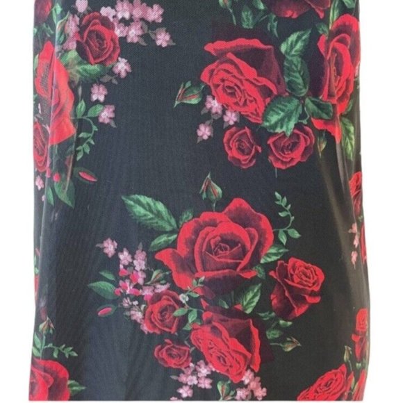 Divided H&M Babydoll Dress 10 Romantic Rose Floral Peplum Ruffle Sheer Coquette - Picture 5 of 7